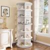 imageYITAHOME 6 Tier Rotating Shoe Rack Tower Free Standing 360 Revolving Shoe Organizer Lazy Susan Shoe Rack for Entryway Round Spinning Shoe Display Vertical Handbag Rotate Shoes Organization White