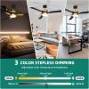 imageYITAHOME 60 Inch Ceiling Fan with Light and Remote Control Crystal Rod Chandelier Design Reversible Quiet Motor White Gold Finish 3 Color LED Options Memory FunctionBlack Gold