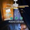 imageYITAHOME 60 Inch Ceiling Fan with Light and Remote Control Crystal Rod Chandelier Design Reversible Quiet Motor White Gold Finish 3 Color LED Options Memory FunctionWhite Gold