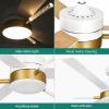 imageYITAHOME 60 Inch Ceiling Fan with Light and Remote Control Crystal Rod Chandelier Design Reversible Quiet Motor White Gold Finish 3 Color LED Options Memory FunctionWhite Gold