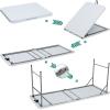 imageYITAHOME 6FT Folding Table Outdoor Folding Table wHeavy Duty HDPE Tabletop Rectangle Folding Tables wPortable Carrying Handle for Picnic Parties Camping ampamp Indoor Activities White