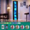 imageYITAHOME 6Tier Corner Shelf 688quot Tall Modern Free Standing Zigzag Corner Bookshelf 6 Shelf Display Corner Bookcase Open Small Book Shelves for Living Room Home Office Small Space BlackBlack