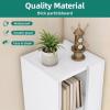 imageYITAHOME 6Tier Corner Shelf 688quot Tall Modern Free Standing Zigzag Corner Bookshelf 6 Shelf Display Corner Bookcase Open Small Book Shelves for Living Room Home Office Small Space BlackWhite