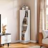 imageYITAHOME 6Tier Corner Shelf 688quot Tall Modern Free Standing Zigzag Corner Bookshelf 6 Shelf Display Corner Bookcase Open Small Book Shelves for Living Room Home Office Small Space BlackWhite