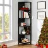 imageYITAHOME 6Tier Corner Shelf 688quot Tall Modern Free Standing Zigzag Corner Bookshelf 6 Shelf Display Corner Bookcase Open Small Book Shelves for Living Room Home Office Small Space BlackBlack