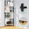 imageYITAHOME 6Tier Corner Shelf 688quot Tall Modern Free Standing Zigzag Corner Bookshelf 6 Shelf Display Corner Bookcase Open Small Book Shelves for Living Room Home Office Small Space BlackWhite