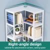 imageYITAHOME 6Tier Corner Shelf 688quot Tall Modern Free Standing Zigzag Corner Bookshelf 6 Shelf Display Corner Bookcase Open Small Book Shelves for Living Room Home Office Small Space BlackWhite