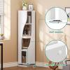imageYITAHOME 6Tier Corner Shelf 688quot Tall Modern Free Standing Zigzag Corner Bookshelf 6 Shelf Display Corner Bookcase Open Small Book Shelves for Living Room Home Office Small Space BlackWhite