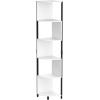 imageYITAHOME 6Tier Corner Shelf 688quot Tall Modern Free Standing Zigzag Corner Bookshelf 6 Shelf Display Corner Bookcase Open Small Book Shelves for Living Room Home Office Small Space BlackWhite