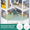 imageYITAHOME 6Tier Corner Shelf 688quot Tall Modern Free Standing Zigzag Corner Bookshelf 6 Shelf Display Corner Bookcase Open Small Book Shelves for Living Room Home Office Small Space BlackWhite