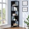 imageYITAHOME 6Tier Corner Shelf 688quot Tall Modern Free Standing Zigzag Corner Bookshelf 6 Shelf Display Corner Bookcase Open Small Book Shelves for Living Room Home Office Small Space BlackBlack