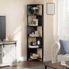 imageYITAHOME 6Tier Corner Shelf 688quot Tall Modern Free Standing Zigzag Corner Bookshelf 6 Shelf Display Corner Bookcase Open Small Book Shelves for Living Room Home Office Small Space BlackBlack