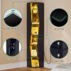 imageYITAHOME 6Tier Corner Shelf 688quot Tall Modern Free Standing Zigzag Corner Bookshelf 6 Shelf Display Corner Bookcase Open Small Book Shelves for Living Room Home Office Small Space BlackBlack