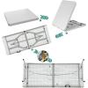 imageYITAHOME 6ft Folding Table Heavy Duty Picnic Table w15quot Thick Tabletop Portable Outdoor Folding Table wCarrying Handle for Camping Picnic PartiesIndoor Events White