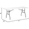 imageYITAHOME 6ft Folding Table Heavy Duty Picnic Table w15quot Thick Tabletop Portable Outdoor Folding Table wCarrying Handle for Camping Picnic PartiesIndoor Events White