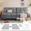 imageYITAHOME 70 Convertible Futon Sofa Bed CatScratchProof Fabric Futon Couch with Adjustable Backrest and Armrest Modern Loveseat Sleeper for Living Room Home Office Dark GreyDark Grey