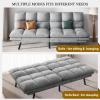 imageYITAHOME 70 Convertible Futon Sofa Bed CatScratchProof Fabric Futon Couch with Adjustable Backrest and Armrest Modern Loveseat Sleeper for Living Room Home Office Dark GreyLight Gray