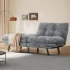 imageYITAHOME 70 Convertible Futon Sofa Bed CatScratchProof Fabric Futon Couch with Adjustable Backrest and Armrest Modern Loveseat Sleeper for Living Room Home Office Dark GreyDark Grey
