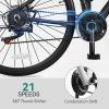 imageYITAHOME 700C Road Bike 21 Speed Commuter Bicycle for Men Women Lightweight Aluminum Frame Racing Bike Adult Bicycle with Dual Disc BrakeBlack