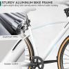 imageYITAHOME 700C Road Bike 21 Speed Commuter Bicycle for Men Women Lightweight Aluminum Frame Racing Bike Adult Bicycle with Dual Disc BrakeWhite
