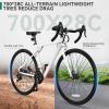 imageYITAHOME 700C Road Bike 21 Speed Commuter Bicycle for Men Women Lightweight Aluminum Frame Racing Bike Adult Bicycle with Dual Disc BrakeWhite