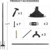 imageYITAHOME 8 Pack String Light Pole 11ft 4in1 Outdoor String Light Pole Stand to Hang String Lights for Patio Garden Backyard Wedding Parties Deck Fence  Classic BlackClassic Black4 Pack