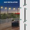 imageYITAHOME 8 Pack String Light Pole 11ft 4in1 Outdoor String Light Pole Stand to Hang String Lights for Patio Garden Backyard Wedding Parties Deck Fence  Classic BlackBlack8 Pack