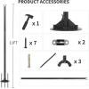 imageYITAHOME 8 Pack String Light Pole 11ft 4in1 Outdoor String Light Pole Stand to Hang String Lights for Patio Garden Backyard Wedding Parties Deck Fence  Classic BlackBlack8 Pack