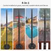 imageYITAHOME 8 Pack String Light Pole 11ft 4in1 Outdoor String Light Pole Stand to Hang String Lights for Patio Garden Backyard Wedding Parties Deck Fence  Classic BlackBlack8 Pack
