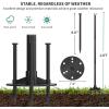imageYITAHOME 8 Pack String Light Pole 11ft 4in1 Outdoor String Light Pole Stand to Hang String Lights for Patio Garden Backyard Wedding Parties Deck Fence  Classic BlackBlack8 Pack