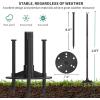 imageYITAHOME 8 Pack String Light Pole 11ft 4in1 Outdoor String Light Pole Stand to Hang String Lights for Patio Garden Backyard Wedding Parties Deck Fence  Classic BlackClassic Black4 Pack