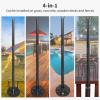 imageYITAHOME 8 Pack String Light Pole 11ft 4in1 Outdoor String Light Pole Stand to Hang String Lights for Patio Garden Backyard Wedding Parties Deck Fence  Classic BlackClassic Black4 Pack