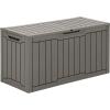 imageYITAHOME 80 Gallon Outdoor Storage Box Large Water Resistant Resin Deck Box Indoor Outdoor Lockable Storage Container for Patio Garden Cushions Tools Equipment Dark BrownTaupe