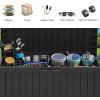 imageYITAHOME 80 Gallon Outdoor Storage Box Large Water Resistant Resin Deck Box Indoor Outdoor Lockable Storage Container for Patio Garden Cushions Tools Equipment Dark BrownBlack