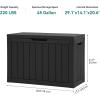 imageYITAHOME 80 Gallon Outdoor Storage Box Large Water Resistant Resin Deck Box Indoor Outdoor Lockable Storage Container for Patio Garden Cushions Tools Equipment Dark BrownBlack
