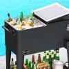 imageYITAHOME 80 Quart Patio Cooler Cart with Bottle Opener Drainage Portable Rolling Beverage Cart for Pool Deck Party CookoutsBlack