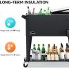 imageYITAHOME 80 Quart Patio Cooler Cart with Bottle Opener Drainage Portable Rolling Beverage Cart for Pool Deck Party CookoutsBlack