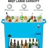 imageYITAHOME 80 Quart Patio Cooler Cart with Bottle Opener Drainage Portable Rolling Beverage Cart for Pool Deck Party CookoutsBlue