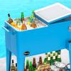 imageYITAHOME 80 Quart Patio Cooler Cart with Bottle Opener Drainage Portable Rolling Beverage Cart for Pool Deck Party CookoutsBlue