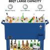 imageYITAHOME 80 Quart Patio Cooler Cart with Bottle Opener Drainage Portable Rolling Beverage Cart for Pool Deck Party CookoutsNavy