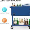 imageYITAHOME 80 Quart Patio Cooler Cart with Bottle Opener Drainage Portable Rolling Beverage Cart for Pool Deck Party CookoutsNavy