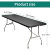 imageYITAHOME 8FT Folding Tables Heavy Duty Folding Table with Carrying Handle Plastic Fold up Table for Outdoor Camping Picnic PartiesIndoor Events BlackBlack