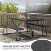 imageYITAHOME 8FT Folding Tables Heavy Duty Folding Table with Carrying Handle Plastic Fold up Table for Outdoor Camping Picnic PartiesIndoor Events BlackBlack