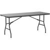 imageYITAHOME 8FT Folding Tables Heavy Duty Folding Table with Carrying Handle Plastic Fold up Table for Outdoor Camping Picnic PartiesIndoor Events BlackBlack