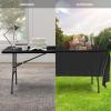 imageYITAHOME 8FT Folding Tables Heavy Duty Folding Table with Carrying Handle Plastic Fold up Table for Outdoor Camping Picnic PartiesIndoor Events BlackBlack