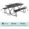 imageYITAHOME 8FT Folding Tables Heavy Duty Folding Table with Carrying Handle Plastic Fold up Table for Outdoor Camping Picnic PartiesIndoor Events BlackBlack