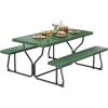 imageYITAHOME 8FT Folding Tables Heavy Duty Folding Table with Carrying Handle Plastic Fold up Table for Outdoor Camping Picnic PartiesIndoor Events BlackGreen