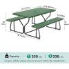 imageYITAHOME 8FT Folding Tables Heavy Duty Folding Table with Carrying Handle Plastic Fold up Table for Outdoor Camping Picnic PartiesIndoor Events BlackGreen