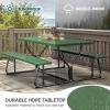 imageYITAHOME 8FT Folding Tables Heavy Duty Folding Table with Carrying Handle Plastic Fold up Table for Outdoor Camping Picnic PartiesIndoor Events BlackGreen