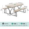 imageYITAHOME 8FT Folding Tables Heavy Duty Folding Table with Carrying Handle Plastic Fold up Table for Outdoor Camping Picnic PartiesIndoor Events BlackLight Brown